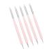 Buy Anself 5pcs 2-Way Nail Art Dotting Tools | Silicone Nail Pen & UV Gel Brushes - Perfect for Nail Art - Pink - Buy Online on GoSupps.com