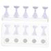 minkissy 2 Sets Nail Checkerboard Nail Hand Practice Press on Nail Stand Fake Hands to Practice Fake Nails Nail Art Tips Display Stand Nail Stand Display Magnetic Head Acrylic White 2.5x1.4x1.4cm White