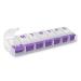 Ezy Dose Push Button Weekly (7-Day) Pill Organizer and Planner (Medium) Arthritis Friendly (Pack of 6) Color May Vary (Pack of 6) Medium