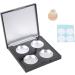 Bo te de rangement ronde 4 sections pour palette de fards paupi res avec base pour femme Noir - Buy Online on GoSupps.com