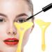 Silicone Aid Stencils Wing Tips Reusable Silicone Tool Mascara Drawing Aid Makeup Tool Applicator Tool (turmeric)