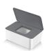 Wet breeder box damp toilet paper box wet wipes box baby handkerchief donor napkin box with lid plastic storage box wet wipes Donations for at home and office gray envelope + white box