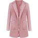 oelaio 2023 Blazers for Women Business Casual Long Blazer Jackets Dressy Work Professional Office Outfits Lapel Pockets Pink Medium - Buy Online on GoSupps.com