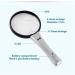 Glass Handheld Magnifier Large Mirror 4X Glass with LED Older Reading Newspaper Light 110MM Loupe Made in China - Buy Online on GoSupps.com