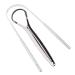 Libcflcc tongue scraper tongue scrap for adults tongue cleaner stainless steel tongue scraps for maximum cleaning anti-slip handle smooth surface semi-circuit design silver