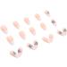 Justotry 24 Pcs Butterfly Almond Short False Nails | Milky White French Press on Nails | Nude Fake Nails with Nail Glue | Stiletto Medium Stick on Nails for Women - Buy Online on GoSupps.com