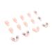 Justotry 24-Piece Butterfly Almond Press-On Nails | Milky White French Tips | Pretty Nude Stiletto Fake Nails for Women - Buy Online on GoSupps.com