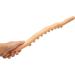 Beech Wood 60cm Massage Roller with Wavy Handle & 10 Points for Back and Whole Body Relaxation | International Shipping Available - Buy Online on GoSupps.com