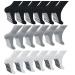 Diamond Star Anti Skid Socks Non Slip Non Binding With Grips Hospital Diabetic Crew Socks For Men Women 6 Pack Grey 13-15