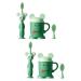 Minkissy 2 sentences toothbrush set toothbrushes for children toothbrush cleaning brush for baby teeth toothbrush cups for children newborn toothbrush baby training toothbrush suction cup