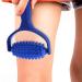 Multifunctional Blue Massage Roller with Handles - Fascia Ball & Hedgehog Massage Device for Foot Leg & Back Muscle Relaxation - Buy Online on GoSupps.com