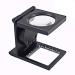 Spacmirrors 10 X Linen Test Three Folding Magnifying Glass Portable Zinc Alloy Magnifierwith LED Lamp for Textile Jewelry Collection Repair Magnifier