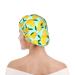 Sky Blue Lemon Shower Caps for Women - Reusable Waterproof Hair Cap with Double Protection Layers - Buy Online on GoSupps.com