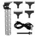 Luejnbogty Rechargeable Cordless Cutting Trimmer Hair Clippers Electric Clippers Barber Grooming Silver