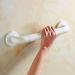 Bathroom Grab Bars Anti Slip and Safety Luminous Circles Disabled Elderly Children Mobility Daily Living Assist Support Handle Towel Holder (White 30CM)