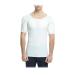Ypnrd Men Fake Muscle Cotton Soft Shoulders Simulation Realistic Invisible Pads Removable Muscle Shirt S White