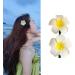 4 Pieces Plumeria Flower Clips - Hawaiian Foam Hair Clips for Bridal Wedding & Beach Decor - Buy Online on GoSupps.com
