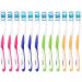 Newgen Medicals Toothbrush Large Pack - 12 Branded Toothbrushes with Tongue Cleaners Hard 4 Colors for Kids & Dental Care - Buy Online on GoSupps.com