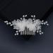 Beaupretty 1 Set comb plate hairpin Rhinestone Hair Clips rhinestone hair comb flower hair stick flower hair fork pearl hair accessories bridal rhinestone insert comb Leaves fabric bride leaf - Buy Online on GoSupps.com