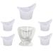 GNEGKLEAN Eye Wash Bath Kit   1pcs Glass Eye Cup & 5pcs Silicone Eye Cup for Effective Eye Cleansing