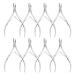 XINMEIWEN 8Pieces Cuticle Trimmer Cuticle Nipper Cuticle Remover Cuticle Cutter Stainless Steel Cuticle Cutter Clipper Nail Tools for Fingernails and Toenails (Silver)