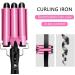 SUDNJIALQ Safe And Easy To Curling Iron Wand For Long/Short Hair Gifts Ceramics Curling Iron Wand With Lcd Temperature Display Pink UK plug - Buy Online on GoSupps.com