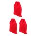 DRESSOOS 3pcs Hair Dryer Storage Bag Drawstring Hair Dryer Bags Dorm Hair Dryer Bags Red Flannel