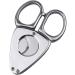 Cigar Cutter Accessories Double Edge Cigar Krupp Stainless Steel Cigar Scissors Portable Multi-Function Cigar Sharp and Smooth(Silver)