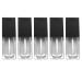 Hemobllo Lot de 5 F Cons L vres Plats 8-10 Ml en Plastique Transparent Tubes de Gloss L vres R utilisables Noirs pour Maquillage Portable