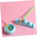 1 Set Nail Art Brush Cup Paint Brush Rest Brush Holder Pen Wash Cup Nail Brush Rest Nail Soak off Bask Candlesticks Holders Nail Art Supplies Plastic Nail Removal Wash Stand - Buy Online on GoSupps.com