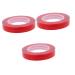 NUOBESTY 6 Rolls Transparent Double-sided Tape Double Stick Tape Wall Sticky Tape Poster Adhesive Nail Display Board Tape Hanging Nail Piece Display Bar No Substrate Acrylic Red
