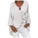 Womens Cotton Linen Crewneck Half Sleeve Button Down Casual Loose Tunic Top Oversized Basic Graphic Tees Summer Elegant Blouses Tops 1270-qppoj-white-5 XXL