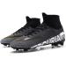 Juioguae High-Top Football Boots for Kids & Adults - Breathable Soccer Shoes for Boys & Girls Size 42 EU - Black - Buy Online on GoSupps.com