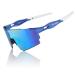 EXP VISION Polarized Cycling Glasses, UV 400 Sports Sunglasses Biking Goggles Running Hiking Golf Fishing Driving Blue