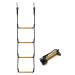 Nakustab Heavy Duty Boat Ladder, Resin Rungs Boat Rope Ladder 440lbs Strength, Rope Ladder for Inflatable Boat, Kayak, Motorboat, Canoeing (4 Step) Black