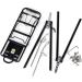 Universal Adjustable Bicycle Rear Luggage Touring Carrier Rack - 55lbs Capacity, Quick Release, for 26''-29'' Frames in Black - Buy Online on GoSupps.com