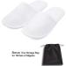 AhFulife Spa Slippers for Hotel & Travel - 10 Pairs of Closed-Toe White Slippers for Men & Women (Size 8-9.5 US) - Buy Online on GoSupps.com