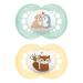 MAM Original pacifiers in a set of 2 rubber with pacifier box 16+ months light blue