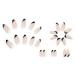 Justotry 24-Piece Press-On Almond Nails - Black & White French Acrylic Nails for Women | Short Artificial Nail Art - Buy Online on GoSupps.com