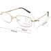 Buy Anti Blue Light Multifocal Progressive Folding Reading Glasses - 2 Pairs for Men & Women - Gold Metal - 3.0x - Buy Online on GoSupps.com
