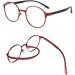 Retro Round Reading Glasses for Women - Blue Light Blocking Eyeglasses with Alloy Frame - Fashionable Red Computer Readers - Buy Online on GoSupps.com