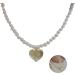 Oralgo Elegant Heart Trailer Necklace - Fashionable Metal Collarbone Chain & Pearl Statement Jewelry - Buy Online on GoSupps.com