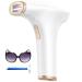 Laser Hair Removal for Women and Men, Upgraded 3 in 1 At Home IPL Hair Removal, 9 Levels and 999,900 Flashes Permanent Hair Remover,Painless Hair Remover on Face,Body,Bikini, Whole Body Treatment White