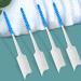 Dual Use Interdental Brushes - Soft Silicone Toothpick Floss Brush for Orthodontic Cleaning - 30pcs Blue - Buy Online on GoSupps.com