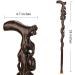 Wooden Walking Stick Solid Cane Wooden Crutch Non- Slip Hand- Carved Solid Wood Cane for Elderly Walking and Outdoor Travel - Buy Online on GoSupps.com