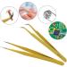 LUKEO 6PCS Stainless Steel Tweezers Set for Electronics & Phone Repair - Yellow Eyebrow/Eyelash Tool Kit - Buy Online on GoSupps.com