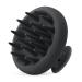 Heeta scalp massage brush silicone hair massage brush with soft bristles integrated silicone design shampoo brush for wet and dry hair dark black 08-dark black