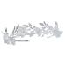 Lurrose Flower Leaves Crown Pearl Crown Tiara Wedding Decorative Headband Bride Hair Crown Party Tiara Women Headdress