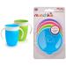 Munchkin Miracle 360 drinking cup for babies and toddlers & Miracle 360 cup lid 4-pack multi-colored 2-pack bundle with a cup lid 4-pack blue/green