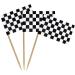 Nenluny 100pcs Black Red Checkered Racing Flag Toothpicks Cupcake Toppers Picks Flag Dinner Flags Race Car Cake Toppers Decorations - Buy Online on GoSupps.com